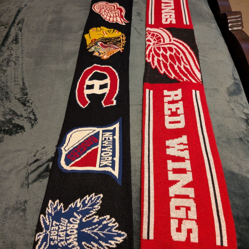 Original 6 And Red Wings Scarves